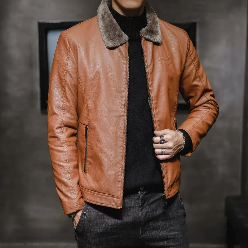 Heated Leather Coat