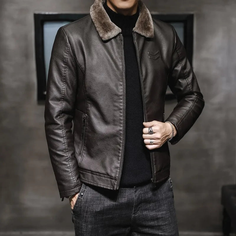 Heated Leather Coat