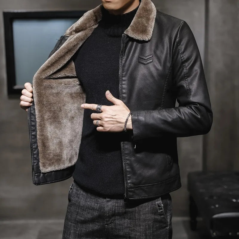 Heated Leather Coat