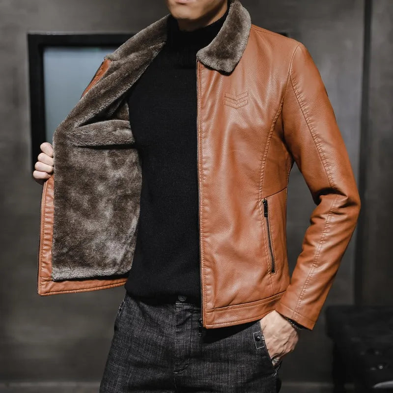 Heated Leather Coat