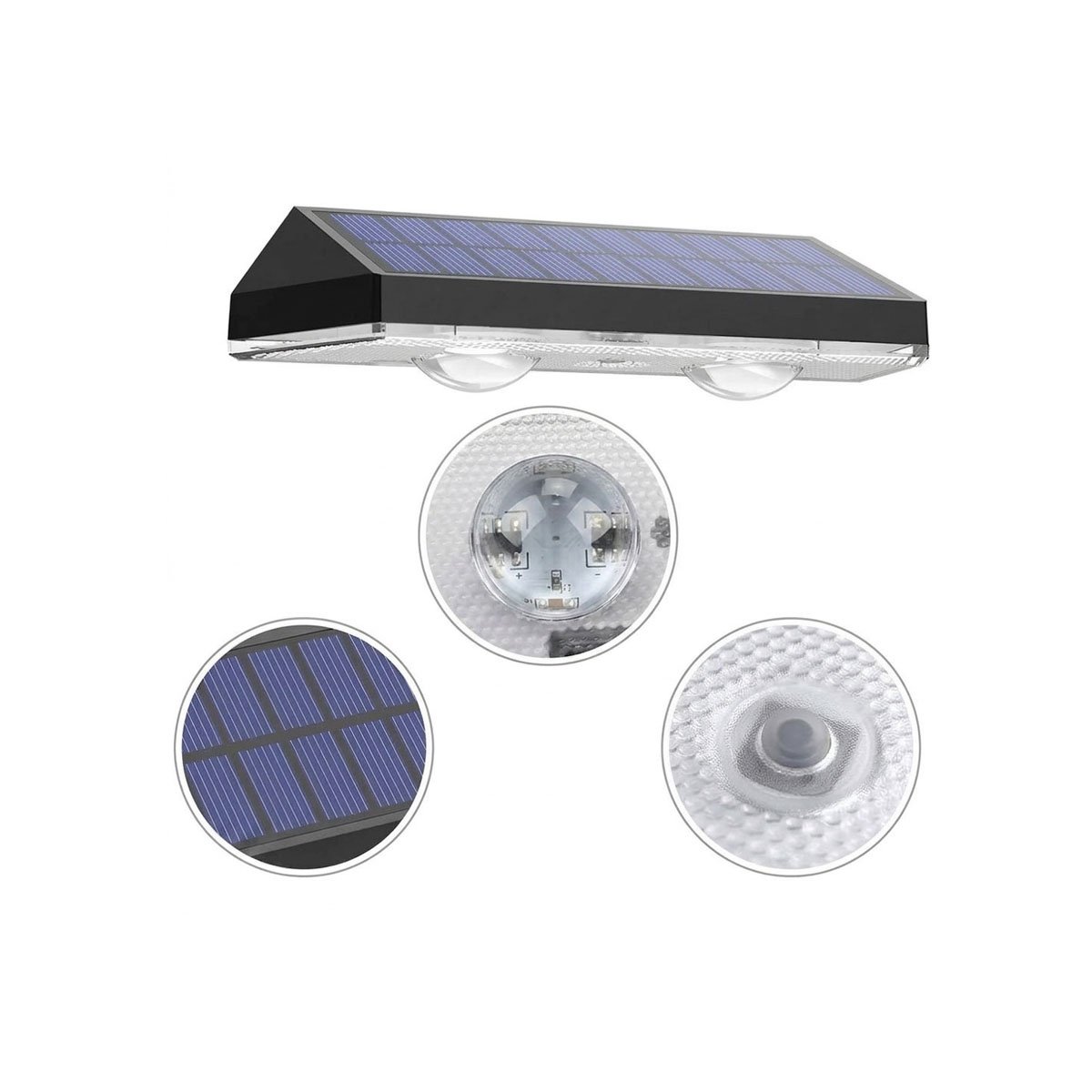 Solar Wall Washer Fence Light Outdoor Waterproof LED Deck Light